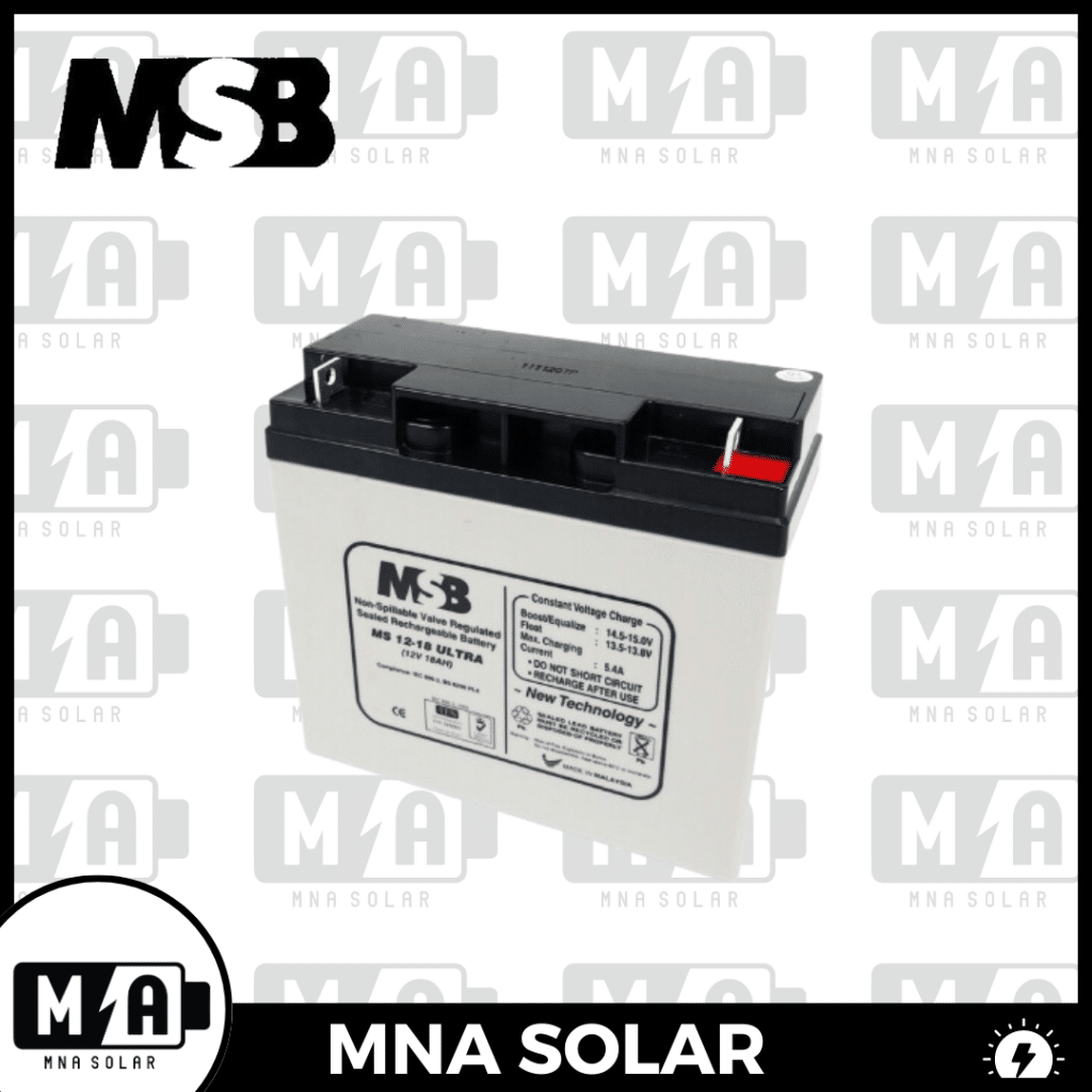Lead Acid MSB Battery 12V (18AH-80AH) | MNA Solar